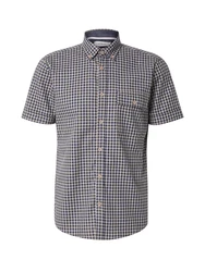 s.Oliver Hemd beige/dunkelblau/weiß