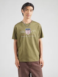 Gant T-Shirt REGULAR ARCHIVE SHIELD navy/khaki/rot/weiß