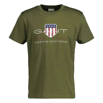 Gant T-Shirt REGULAR ARCHIVE SHIELD navy/khaki/rot/weiß