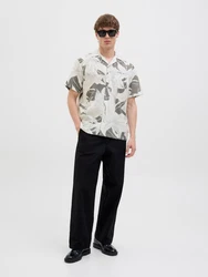JACK & JONES Hemd 'JPRBLUBahamas' dunkelgrau/weiß