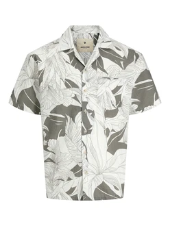 JACK & JONES Hemd 'JPRBLUBahamas' dunkelgrau/weiß