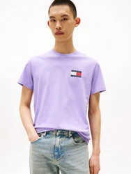 Tommy Jeans T-Shirt 'ESSENTIAL' marine/lavendel/rot/weiß