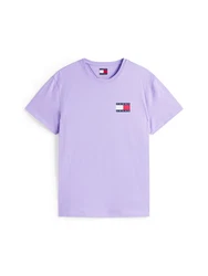 Tommy Jeans T-Shirt 'ESSENTIAL' marine/lavendel/rot/weiß