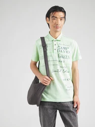 CAMP DAVID Poloshirt grün/hellgrün/schwarz