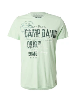 CAMP DAVID T-Shirt grün/hellgrün/schwarz