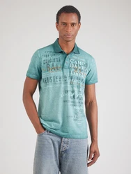 CAMP DAVID Poloshirt türkis/karamell/smaragd/jade