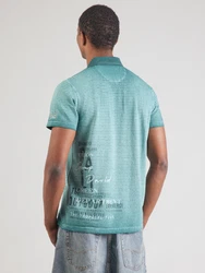 CAMP DAVID Poloshirt türkis/karamell/smaragd/jade