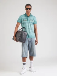 CAMP DAVID Poloshirt türkis/karamell/smaragd/jade