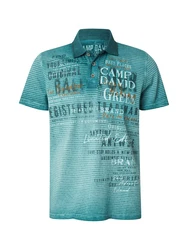 CAMP DAVID Poloshirt türkis/karamell/smaragd/jade