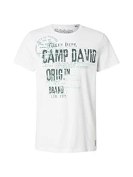 CAMP DAVID T-Shirt tanne/weiß