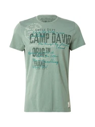 CAMP DAVID T-Shirt mint/dunkelgrün/weiß