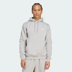 ADIDAS ORIGINALS Sweatshirt Essentials TREFOIL ESSENTIALS HOODIE graumeliert/weiß