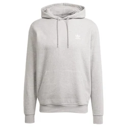 ADIDAS ORIGINALS Sweatshirt Essentials TREFOIL ESSENTIALS HOODIE graumeliert/weiß