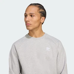 ADIDAS ORIGINALS Sweatshirt Trefoil Essentials grau/weiß