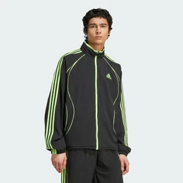 Jacke 'Teamgeist Adicolor' limette / schwarz