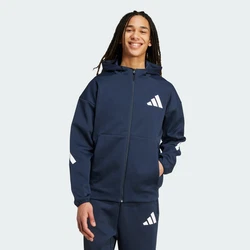 ADIDAS SPORTSWEAR Z.N.E. ZIP-HOODIE dunkelblau/weiß