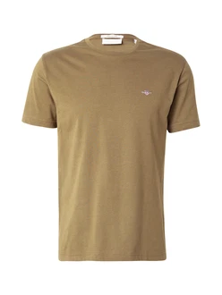 Gant T-Shirt REGULAR SHIELD REG ARCHIVE SHIELD EMB khaki