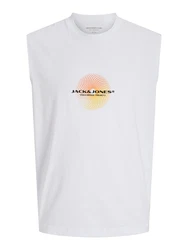 JACK & JONES Top 'JCOCALMA' gelb/orange/schwarz/weiß