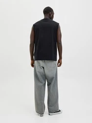JACK & JONES Top 'JCOCALMA' sand/schwarz/weiß