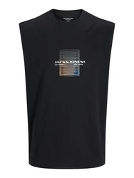 JACK & JONES Top 'JCOCALMA' sand/schwarz/weiß