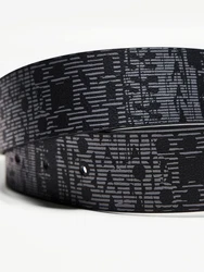 Bershka Gürtel 'UNCOMMON TIMES' grau/schwarz