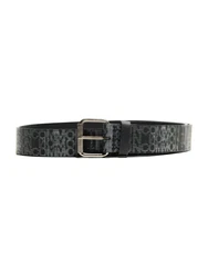 Bershka Gürtel 'UNCOMMON TIMES' grau/schwarz