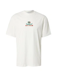 T-Shirt grn / knallrot / wei