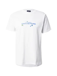 T-Shirt 'Unity Network' blau / apfel / wei