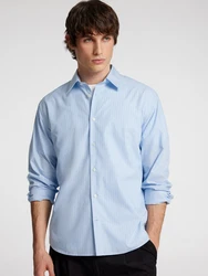 SELECTED HOMME Hemd 'SLHBen' hellblau/braun/weiß