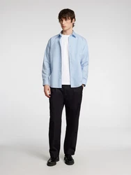 SELECTED HOMME Hemd 'SLHBen' hellblau/braun/weiß