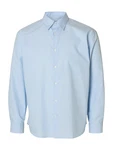 SELECTED HOMME Hemd 'SLHBen' hellblau/braun/weiß