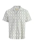 Jack & Jones Plus Hemd JPRBLUKEVIN dunkelgrau/weiß