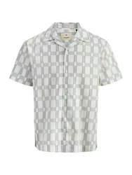 Jack & Jones Plus Hemd JPRBLUKEVIN dunkelgrau/weiß