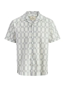 Jack & Jones Plus Hemd JPRBLUKEVIN dunkelgrau/weiß Jack & Jones Plus Hemd JPRBLUKEVIN dunkelgrau/weiß