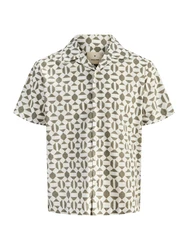 Jack & Jones Plus Hemd JPRBLUKEVIN beige/khaki/weiß