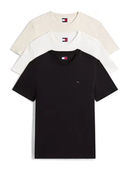 Tommy Jeans T-Shirt beige/schwarz/offwhite