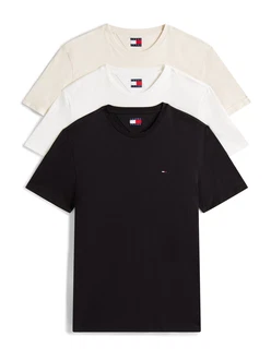 Tommy Jeans T-Shirt beige/schwarz/offwhite