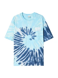 T-Shirt saphir / himmelblau / wei