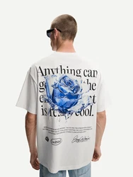Bershka T-Shirt blau/enzian/schwarz/weiß