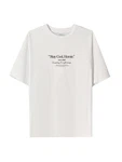 Bershka T-Shirt blau/enzian/schwarz/weiß