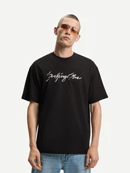 Bershka T-Shirt orange/schwarz/weiß