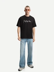 Bershka T-Shirt orange/schwarz/weiß