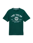 TOM TAILOR T-Shirt pastellblau/dunkelgrün/weiß