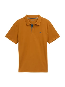 TOM TAILOR Poloshirt blau/umbra TOM TAILOR Poloshirt blau/umbra