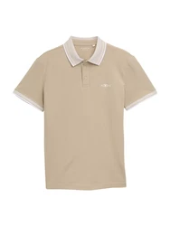 TOM TAILOR Poloshirt creme/sand/weiß