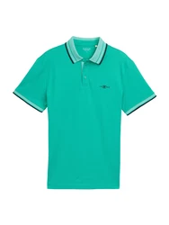 TOM TAILOR Poloshirt grn/schwarz
