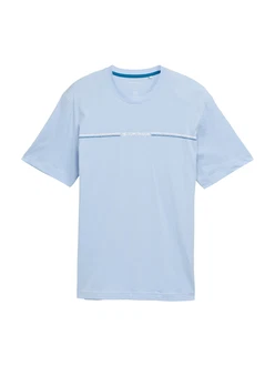 TOM TAILOR T-Shirt (OCS) blau/hellblau/weiß