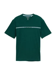 TOM TAILOR T-Shirt (OCS) hellblau/dunkelgrün/weiß