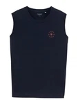 TOM TAILOR Top dunkelblau / cranberry