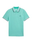 TOM TAILOR Poloshirt aqua/schwarz/weiß